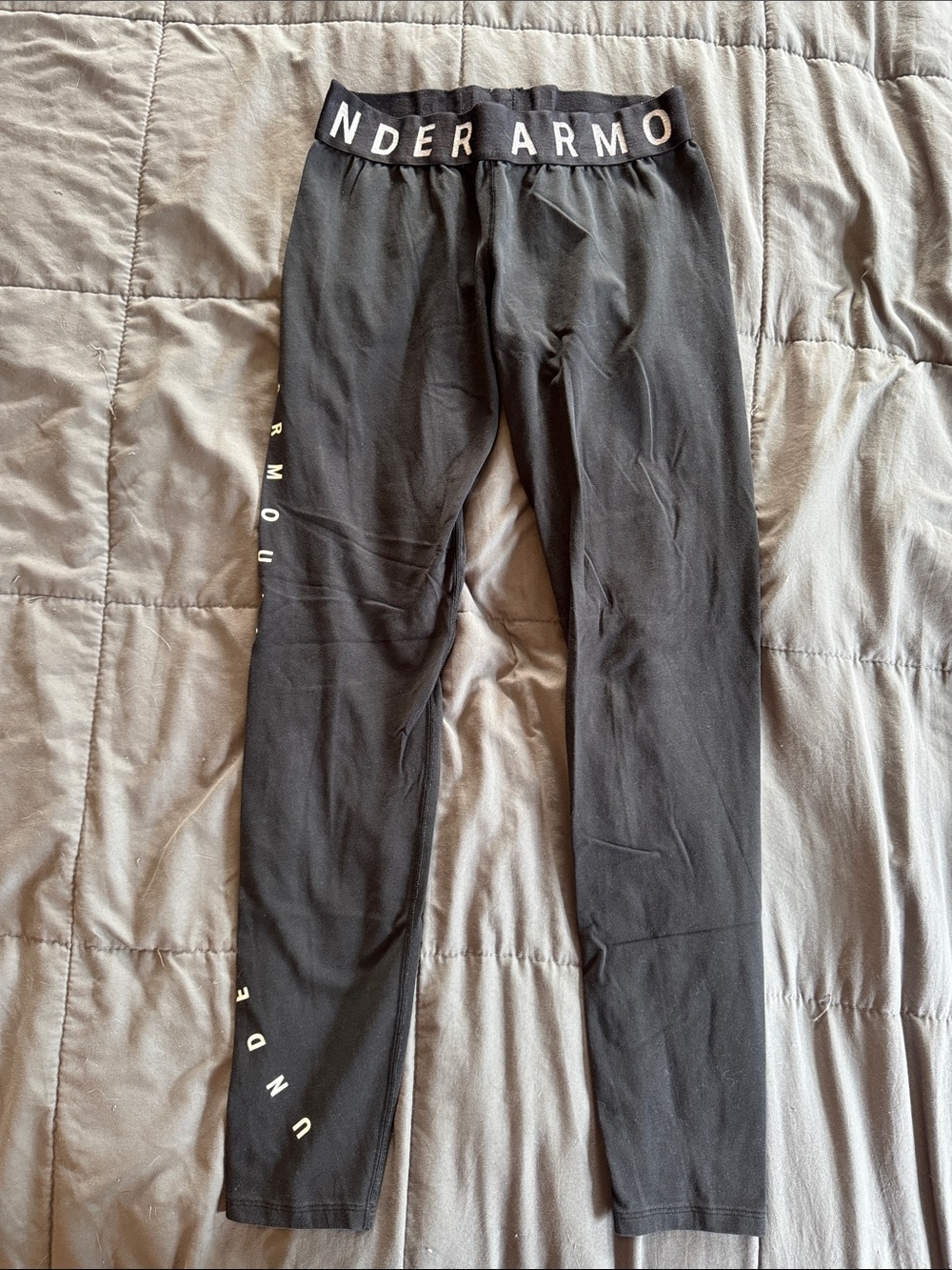Under Armour Black Women's Logo Elastic-Waist Leggings